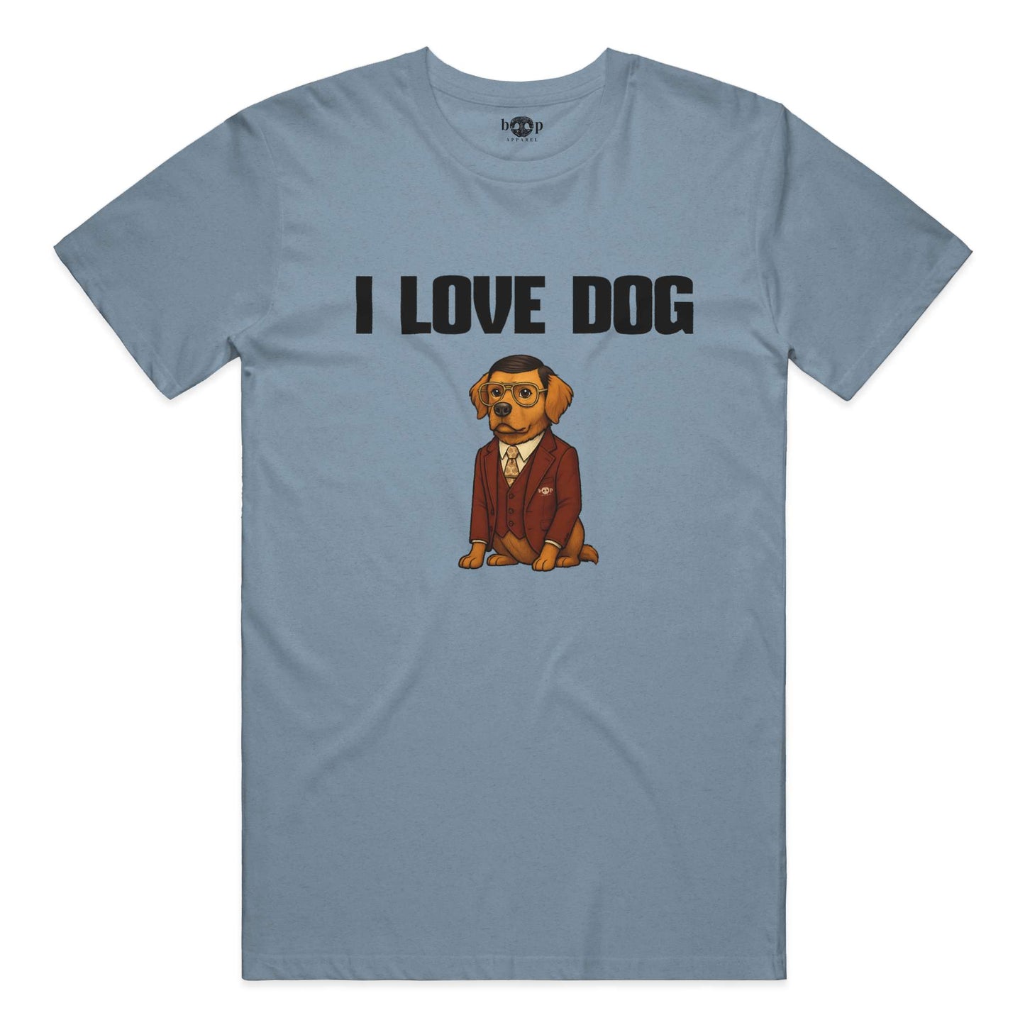 Funny dog owner t-shirt with sarcastic humor -I Love Dog - Triblend T