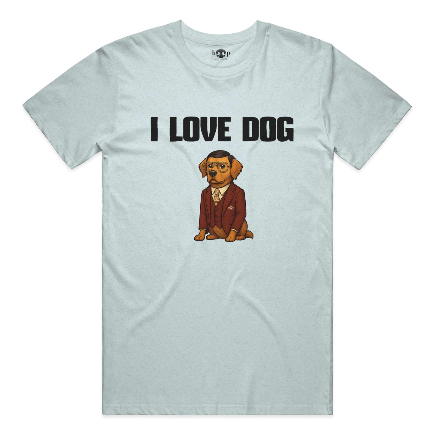 Funny dog owner t-shirt with sarcastic humor -I Love Dog - Triblend T