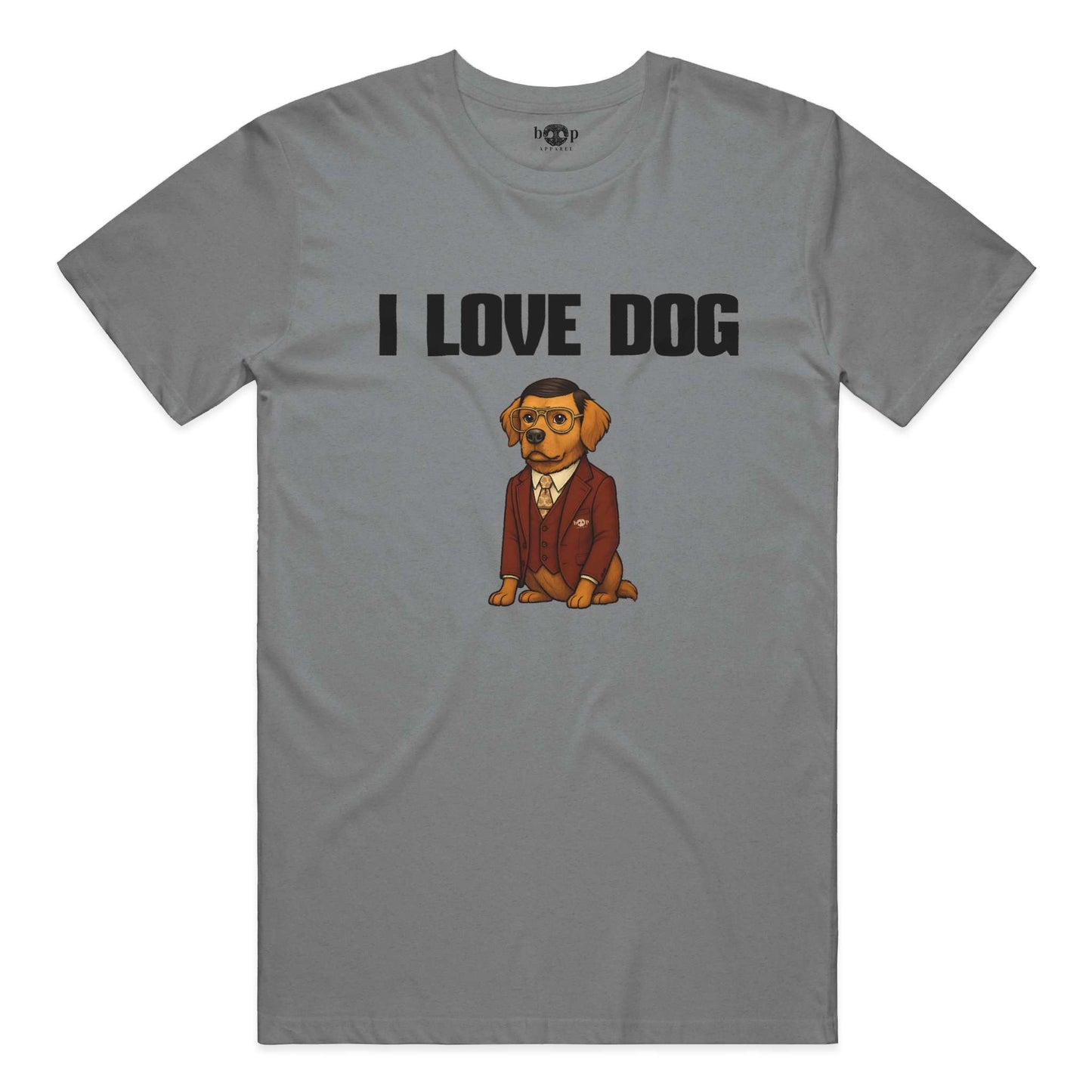 Funny dog owner t-shirt with sarcastic humor -I Love Dog - Triblend T