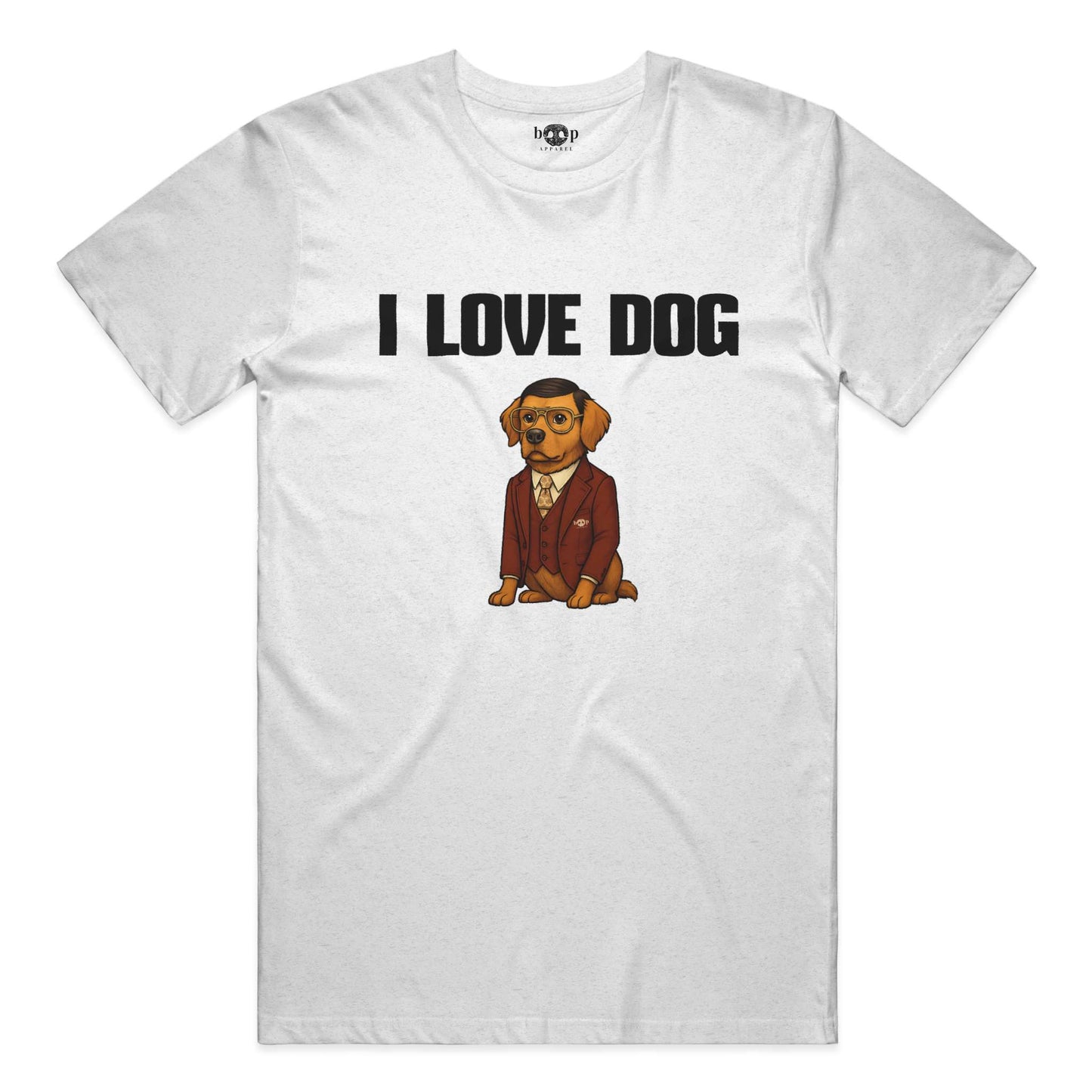 Funny dog owner t-shirt with sarcastic humor -I Love Dog - Triblend T
