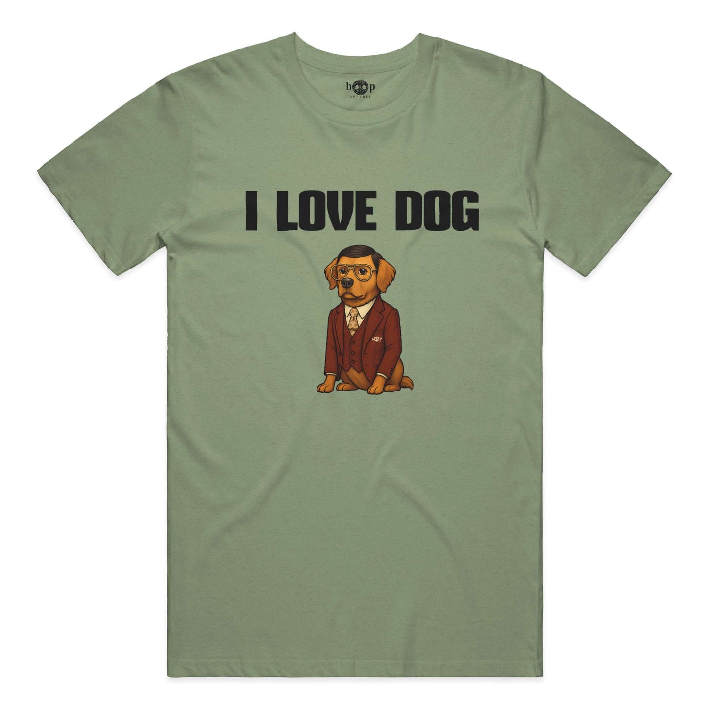 Funny dog owner t-shirt with sarcastic humor -I Love Dog - Triblend T