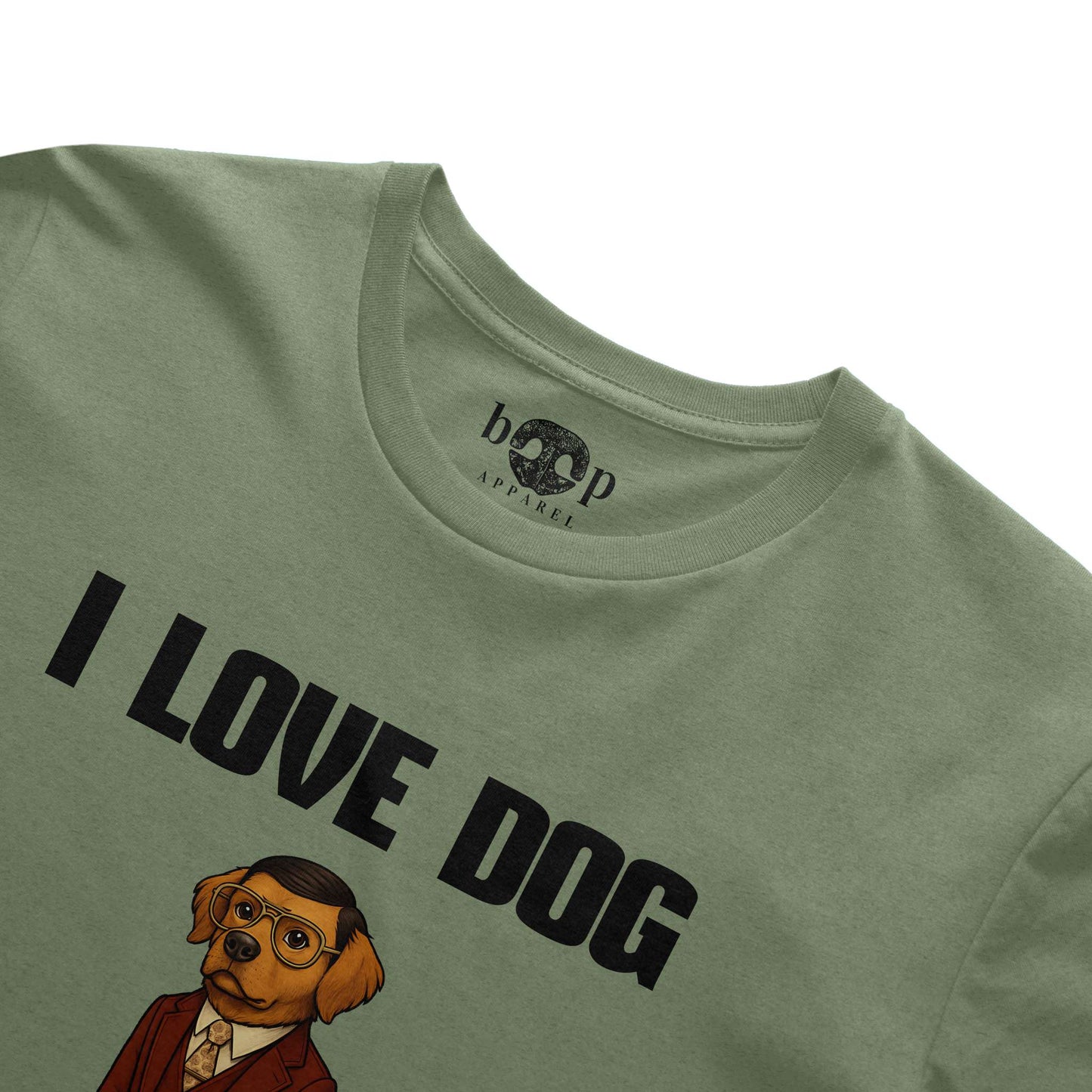 Funny dog owner t-shirt with sarcastic humor -I Love Dog - Triblend T