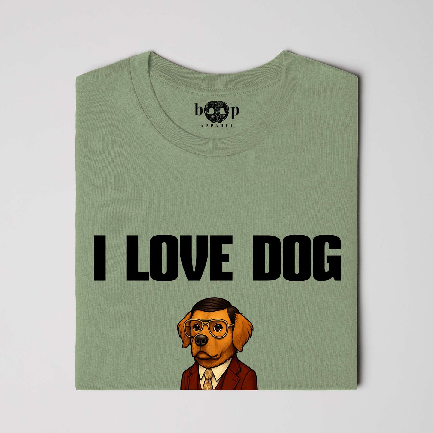 Funny dog owner t-shirt with sarcastic humor -I Love Dog - Triblend T