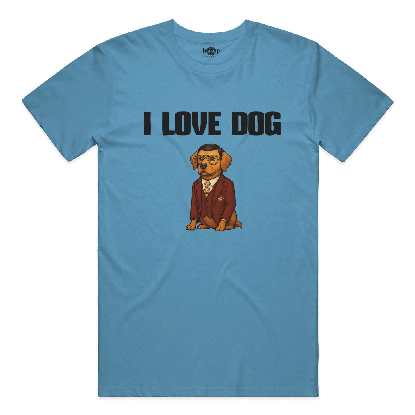 Funny dog owner t-shirt with sarcastic humor -I Love Dog - Triblend T