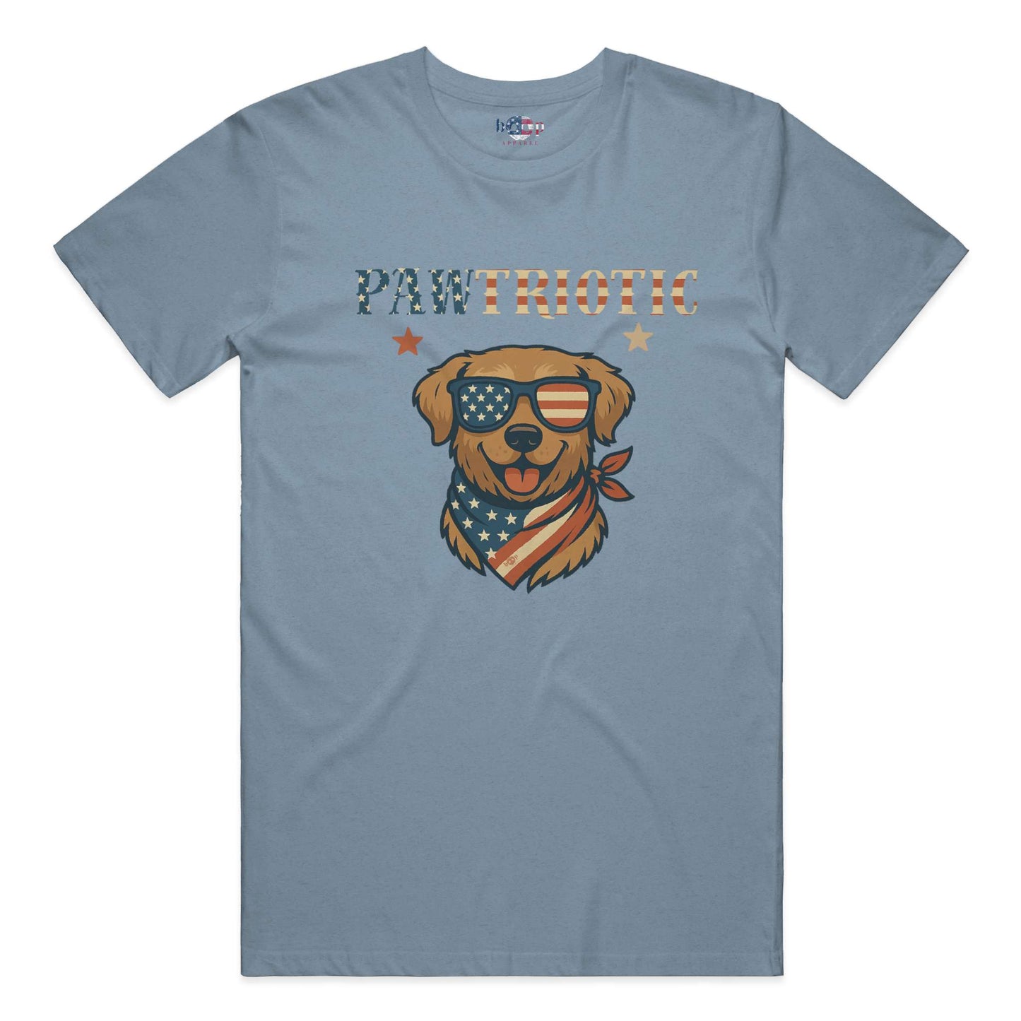 Funny dog owner t-shirt with sarcastic humor -Pawtriotic - Triblend T