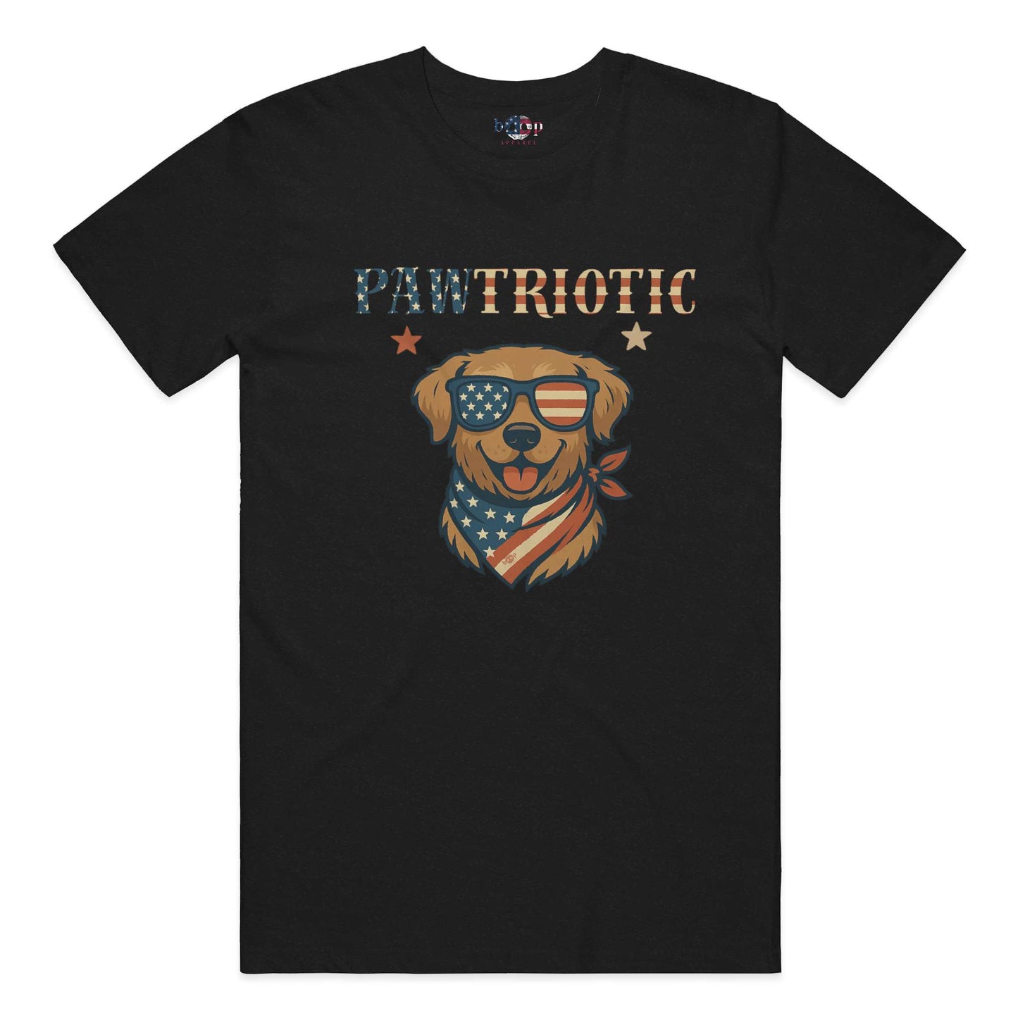 Funny dog owner t-shirt with sarcastic humor -Pawtriotic - Triblend T