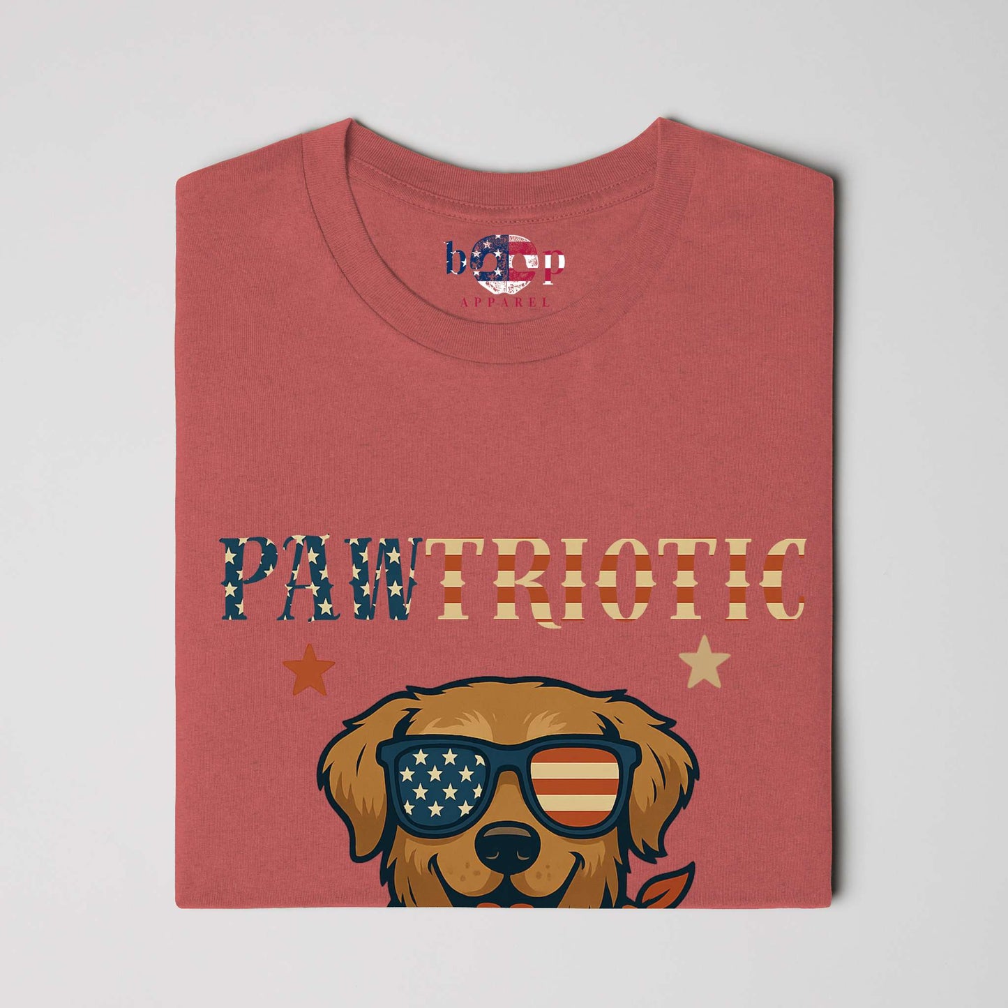 Funny dog owner t-shirt with sarcastic humor -Pawtriotic - Triblend T