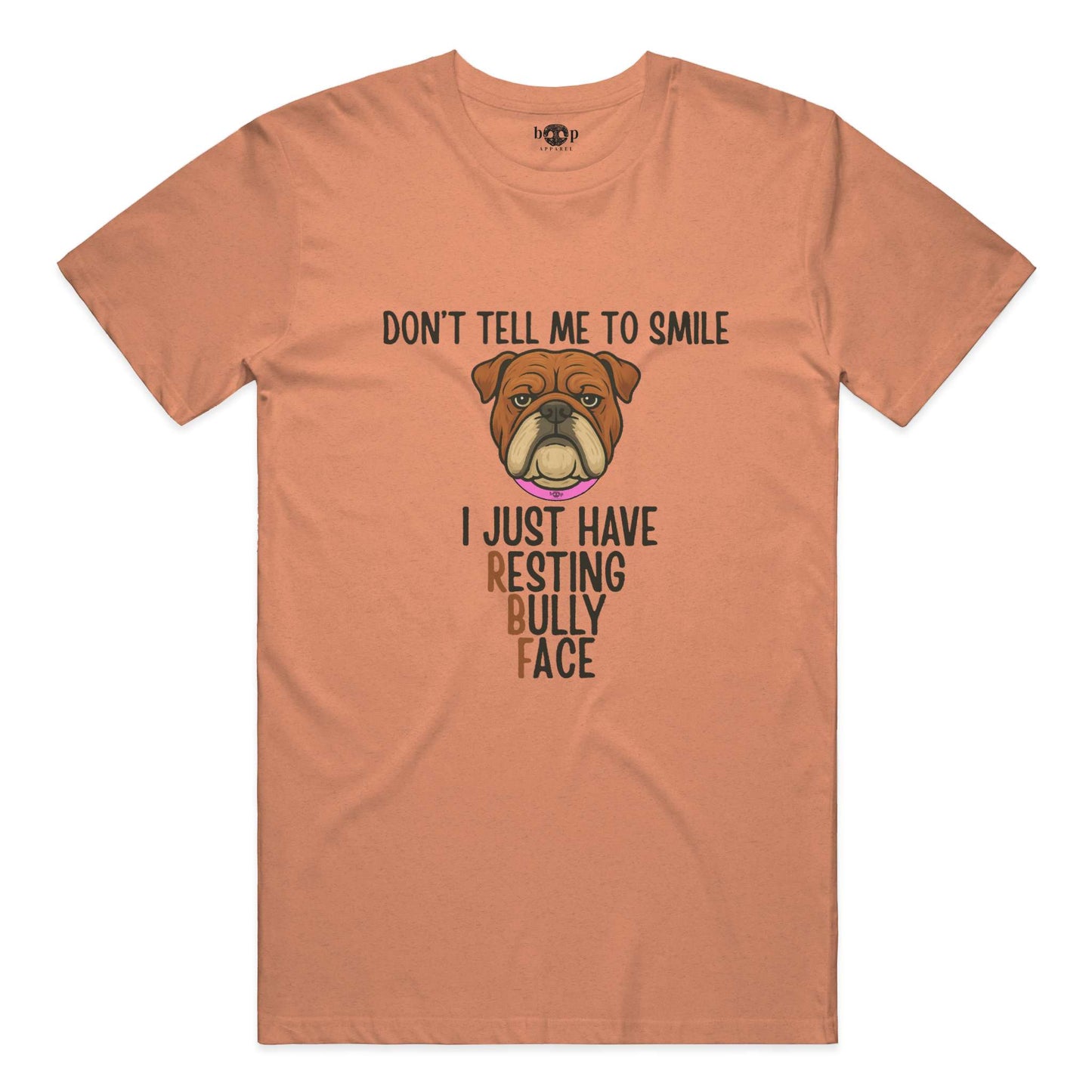 Funny dog owner t-shirt with sarcastic humor -Resting Bully Face - Triblend T