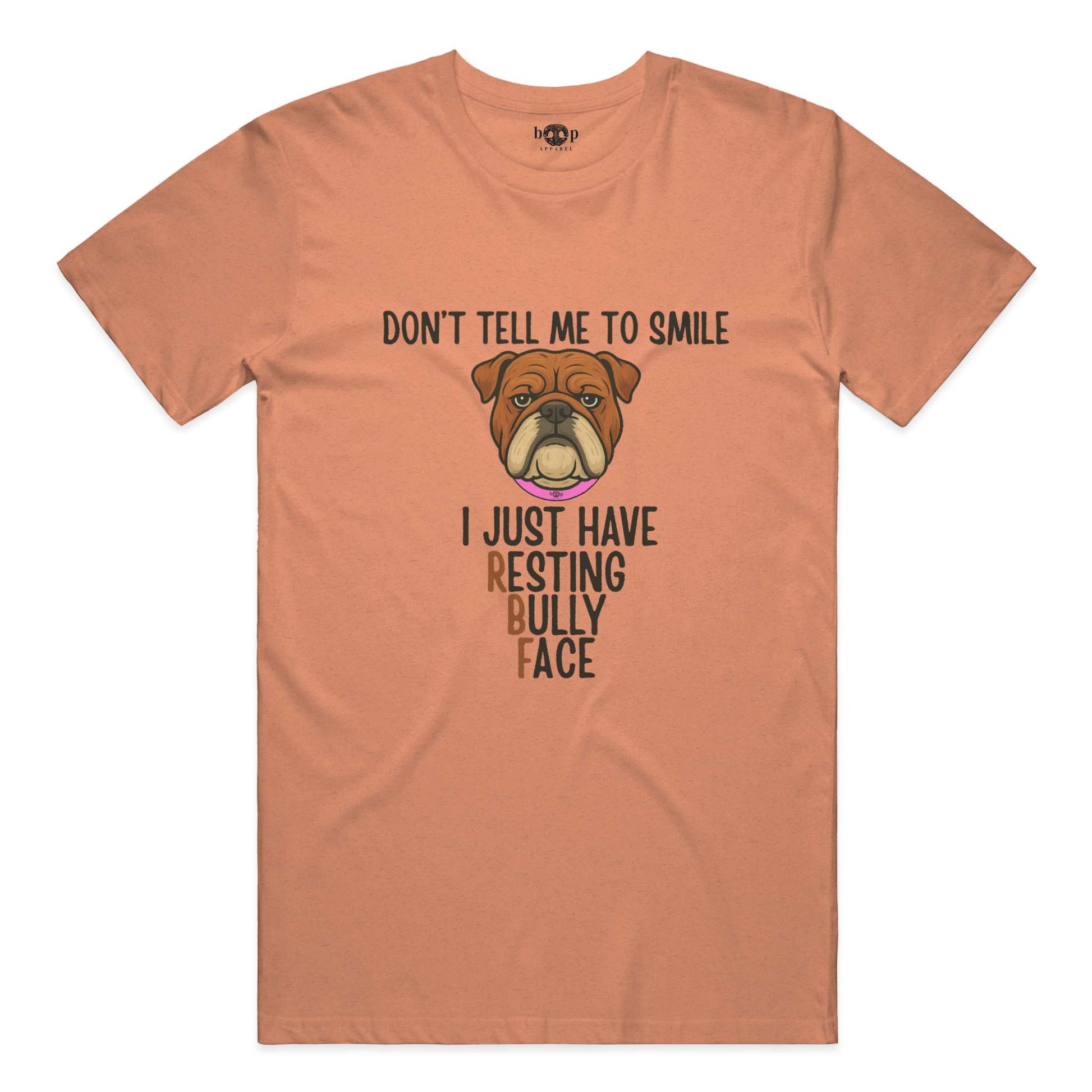 Funny dog owner t-shirt with sarcastic humor -Resting Bully Face - Triblend T