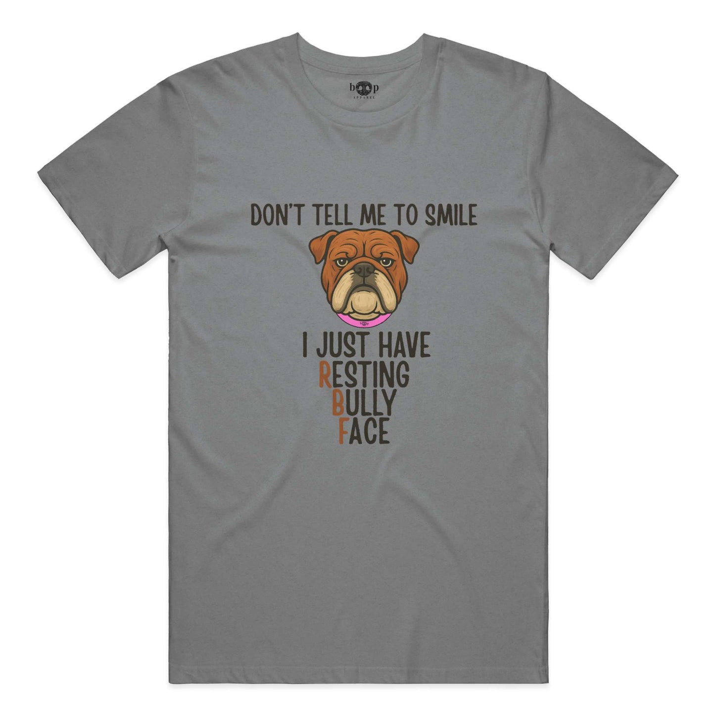 Funny dog owner t-shirt with sarcastic humor -Resting Bully Face - Triblend T