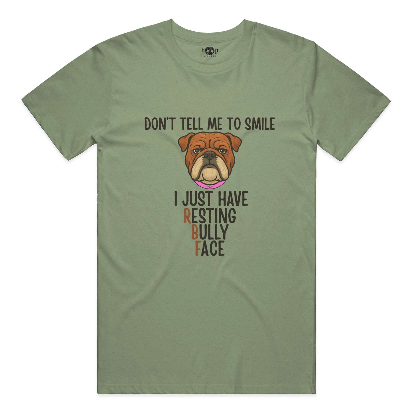 Funny dog owner t-shirt with sarcastic humor -Resting Bully Face - Triblend T