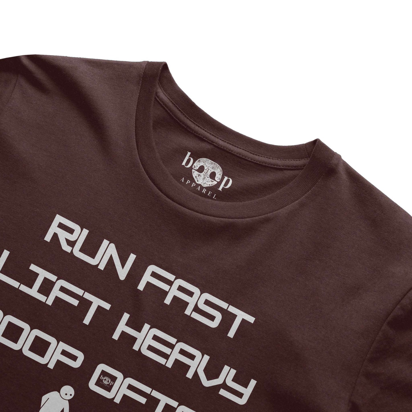 Funny dog owner t-shirt with sarcastic humor -Run Fast. Lift Heavy. Boop Often. - Triblend T
