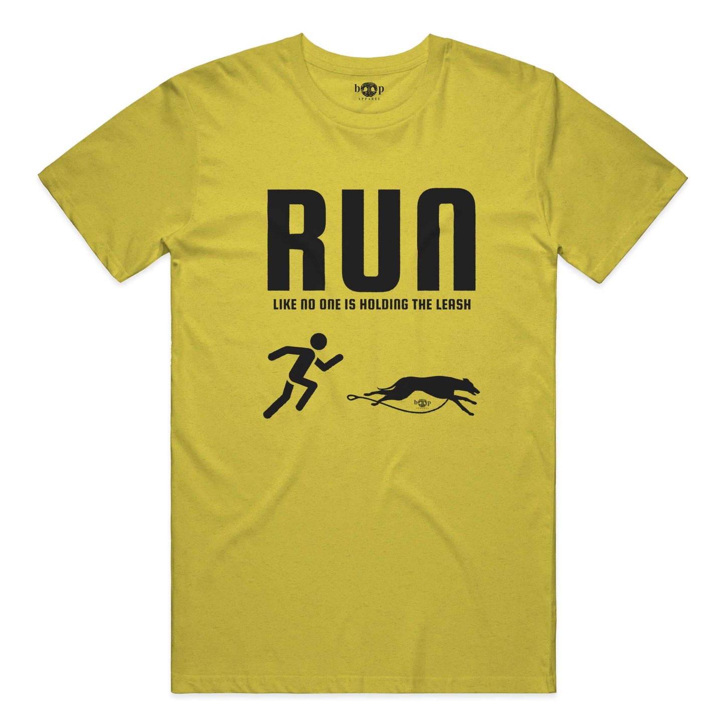 Funny dog owner t-shirt with sarcastic humor -Run Unleashed - Triblend T