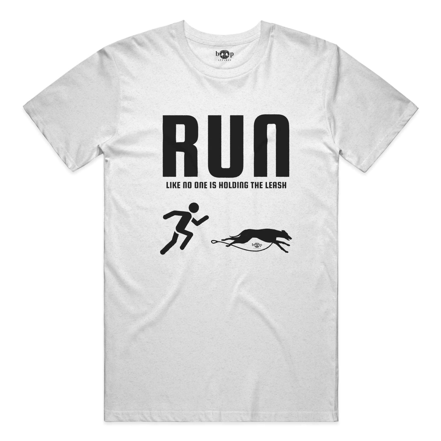 Funny dog owner t-shirt with sarcastic humor -Run Unleashed - Triblend T