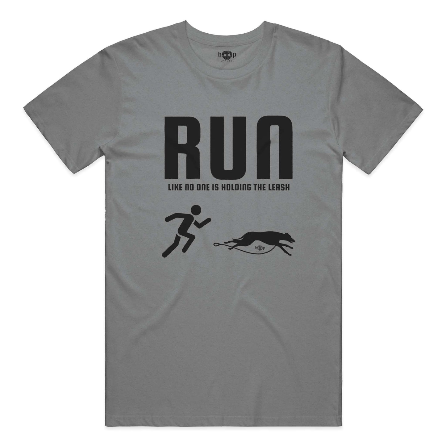 Funny dog owner t-shirt with sarcastic humor -Run Unleashed - Triblend T