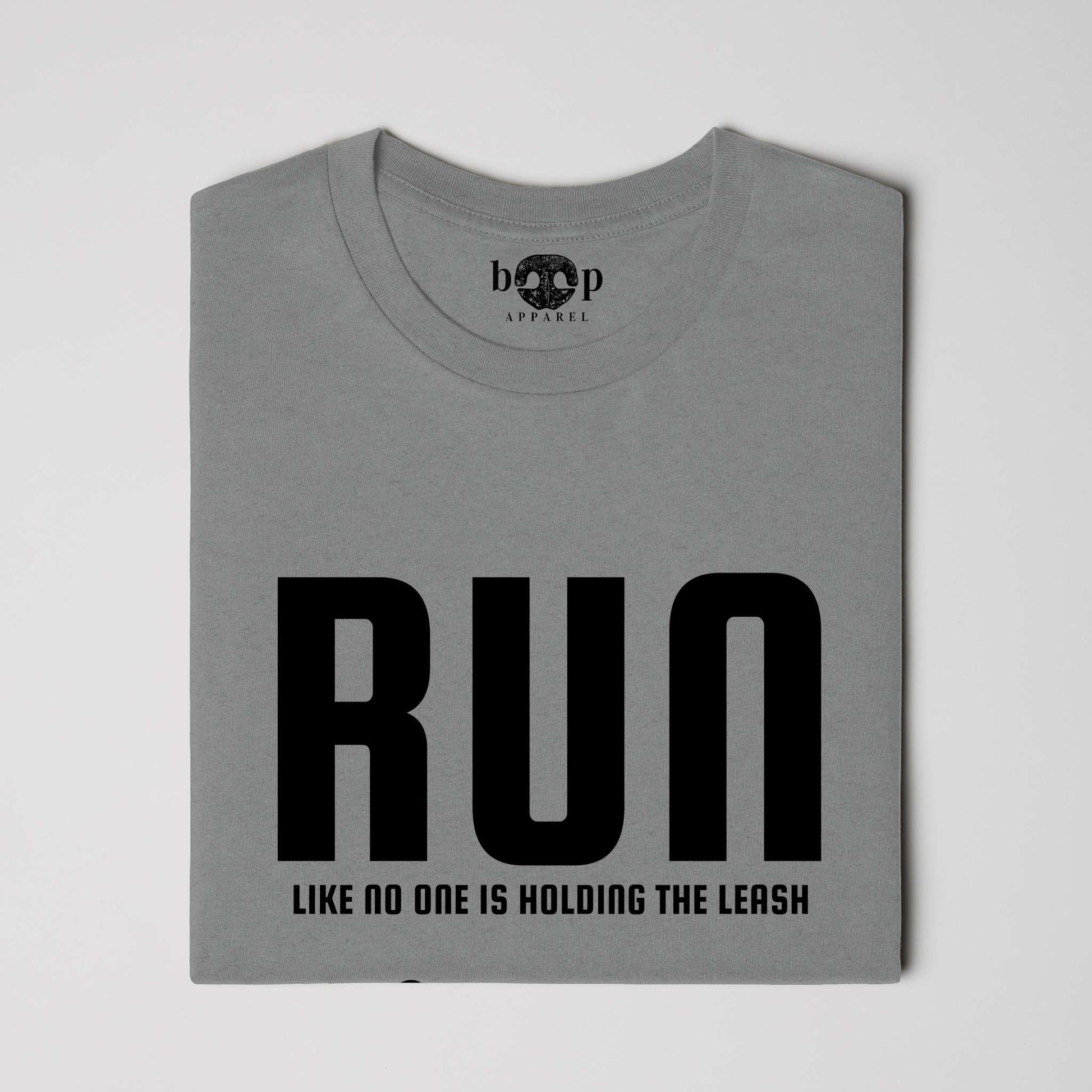 Funny dog owner t-shirt with sarcastic humor -Run Unleashed - Triblend T