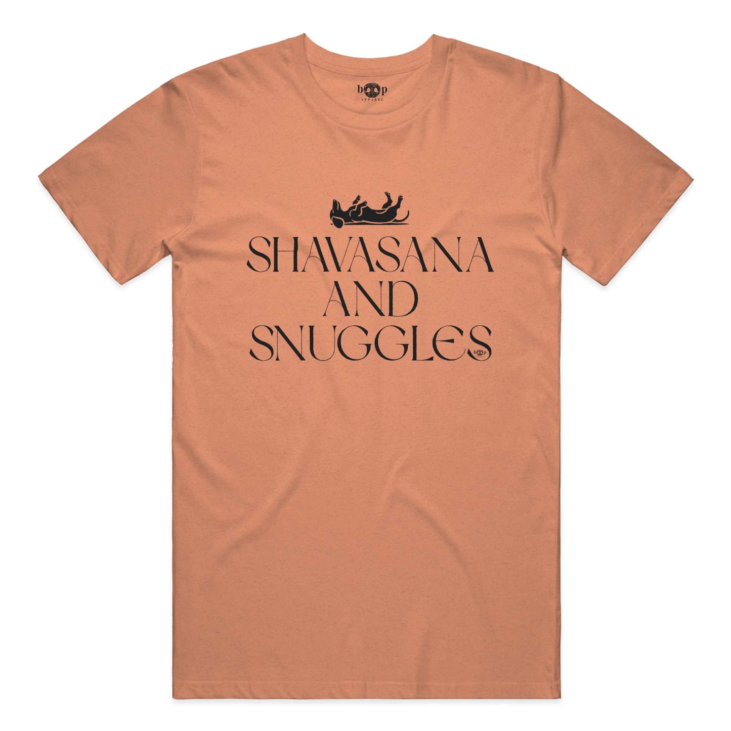 Funny dog owner t-shirt with sarcastic humor -Shavasana and Snuggles - Triblend T
