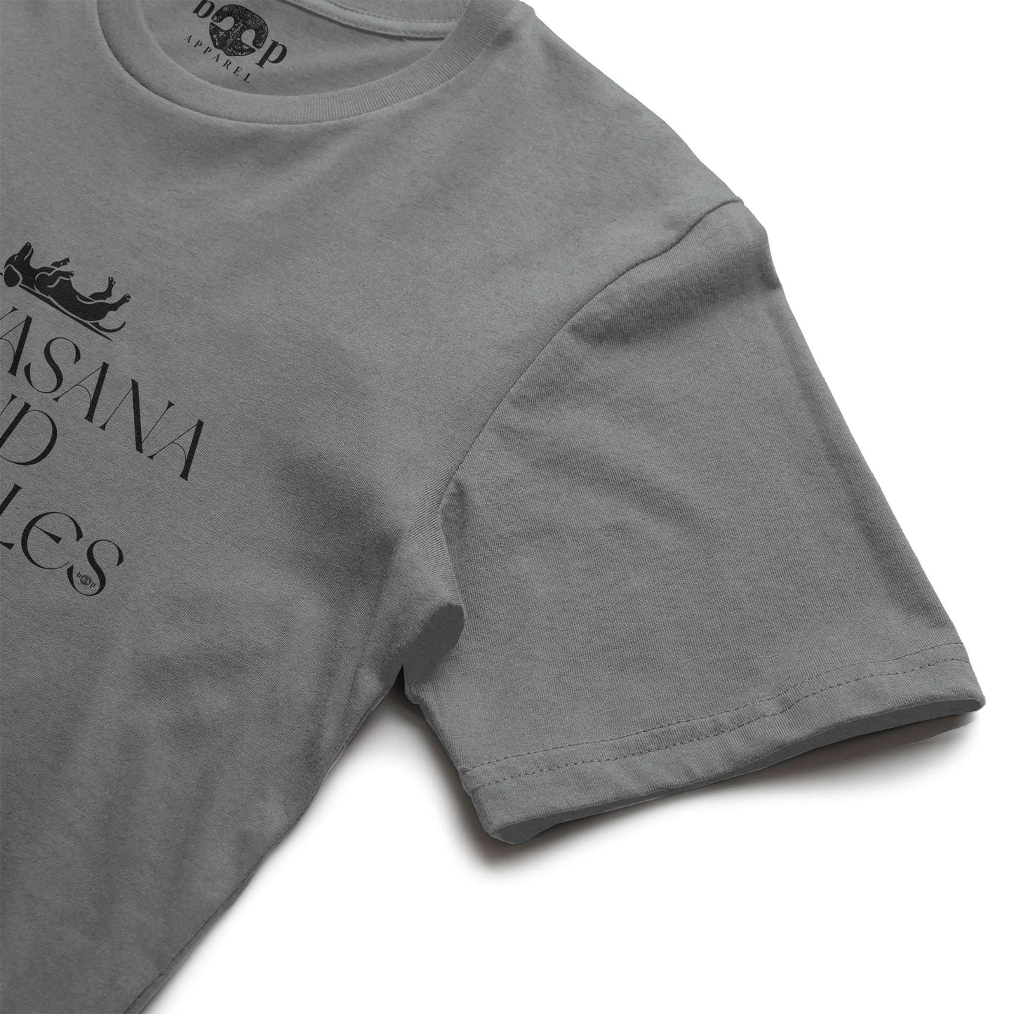 Funny dog owner t-shirt with sarcastic humor -Shavasana and Snuggles - Triblend T