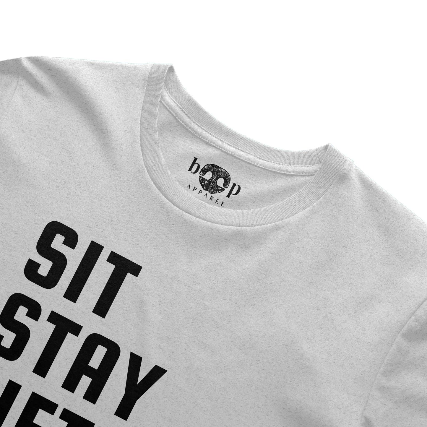 Funny dog owner t-shirt with sarcastic humor -Sit, Stay, Lift, Repeat - Triblend T