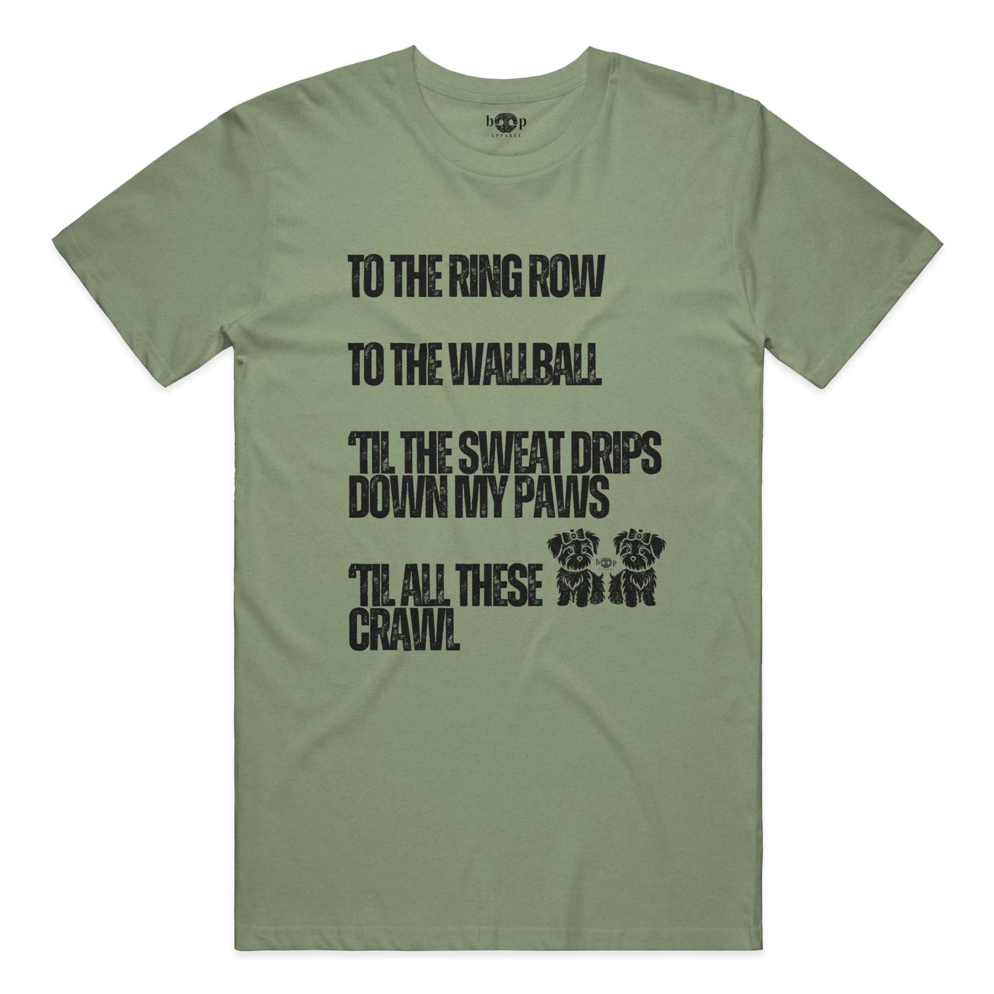 Funny dog owner t-shirt with sarcastic humor -Sweat Drips Down My Paws - Triblend T