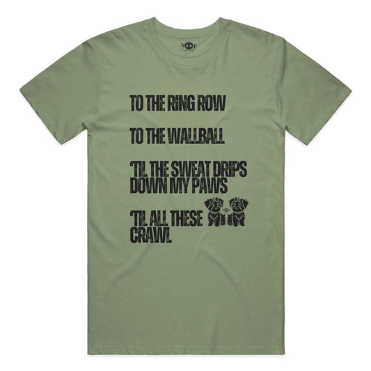 Funny dog owner t-shirt with sarcastic humor -Sweat Drips Down My Paws - Triblend T