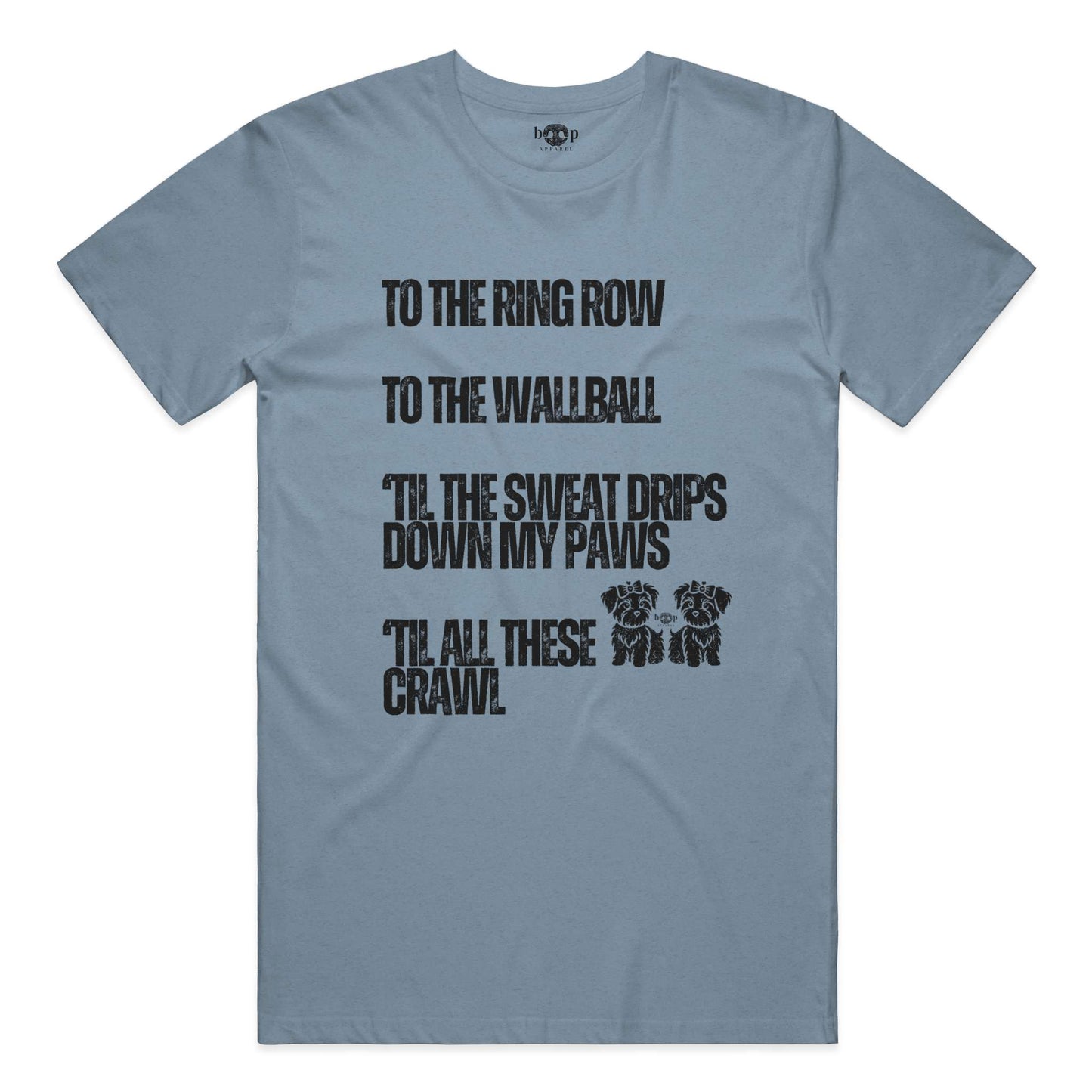 Funny dog owner t-shirt with sarcastic humor -Sweat Drips Down My Paws - Triblend T