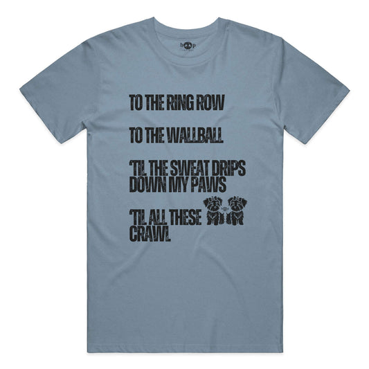 Funny dog owner t-shirt with sarcastic humor -Sweat Drips Down My Paws - Triblend T