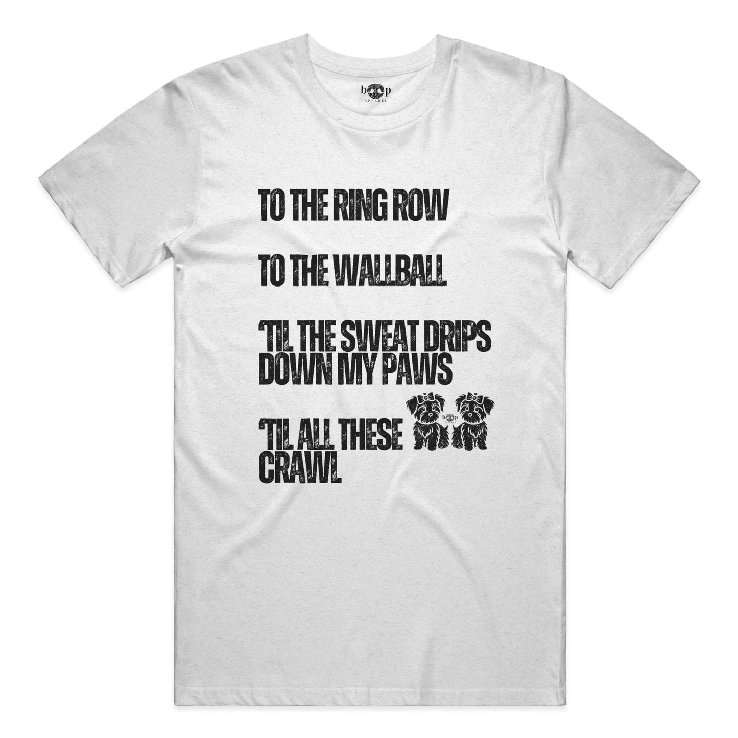 Funny dog owner t-shirt with sarcastic humor -Sweat Drips Down My Paws - Triblend T