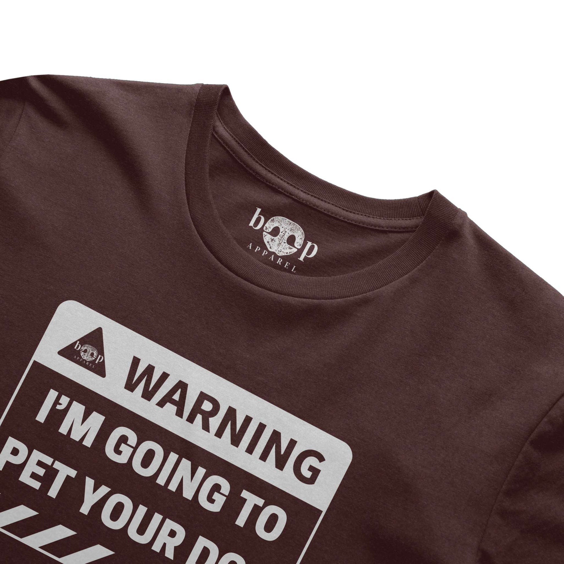 Funny dog owner t-shirt with sarcastic humor -Warning: I'm Going to Pet Your Dog - Triblend T