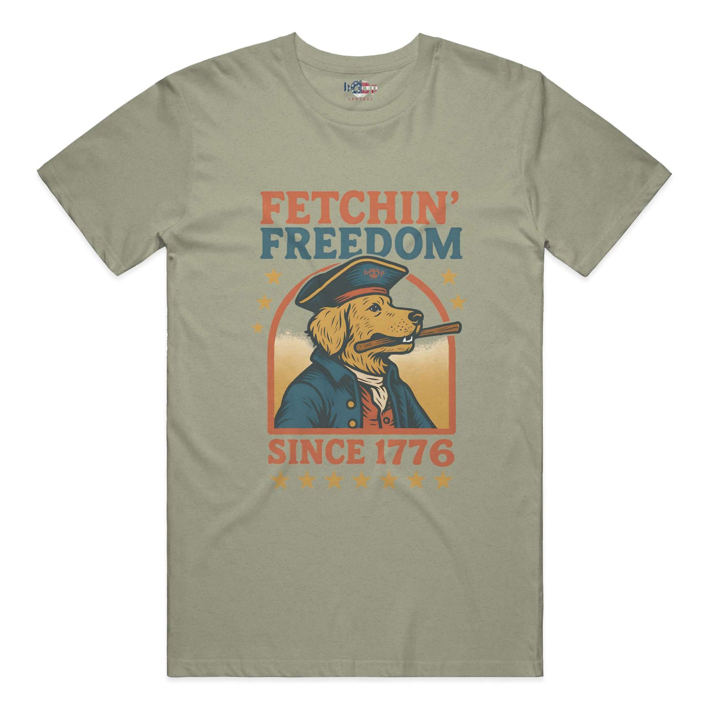 Funny dog owner t-shirt with sarcastic humor -Fetchin' Freedom - Heather T