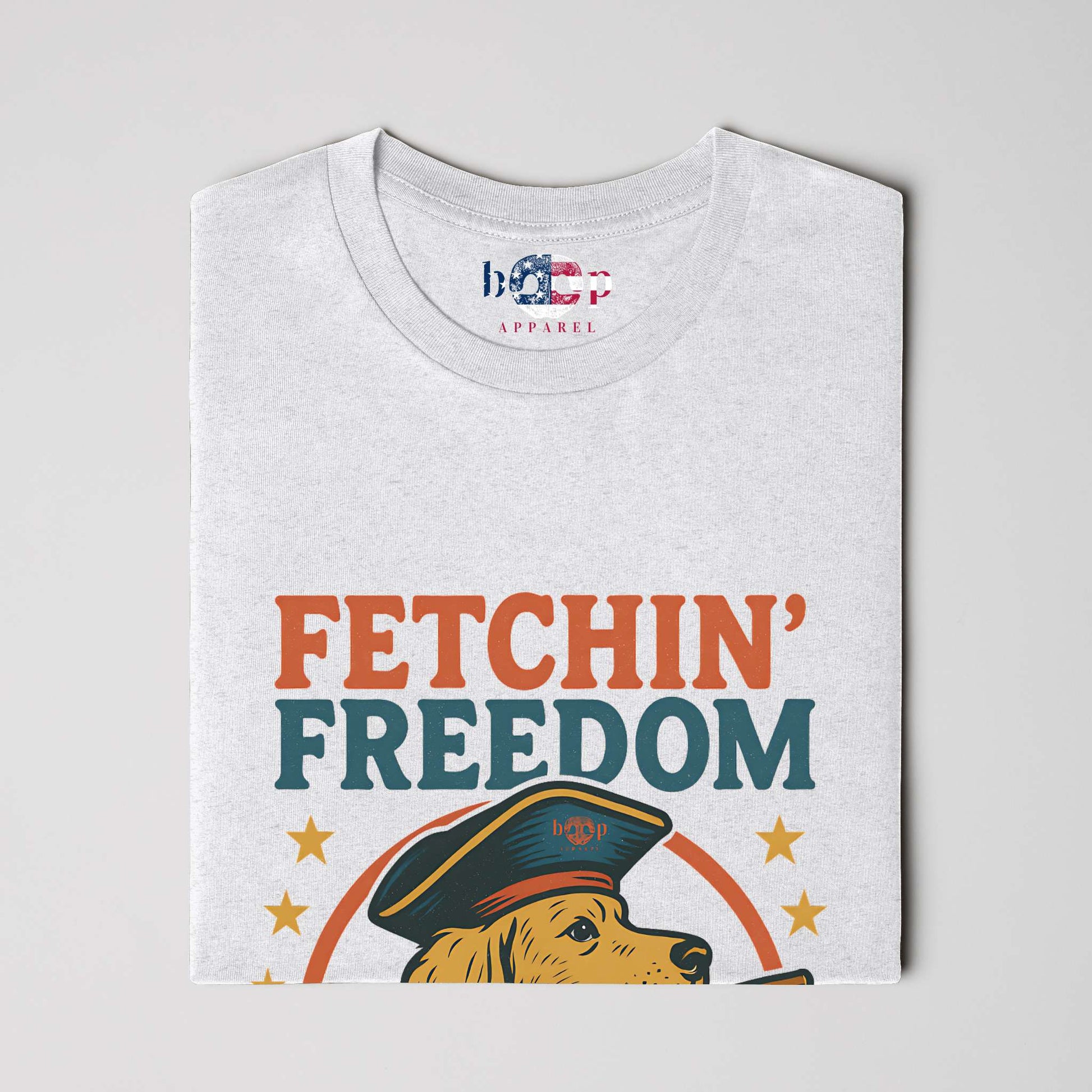 Funny dog owner t-shirt with sarcastic humor -Fetchin' Freedom - Heather T