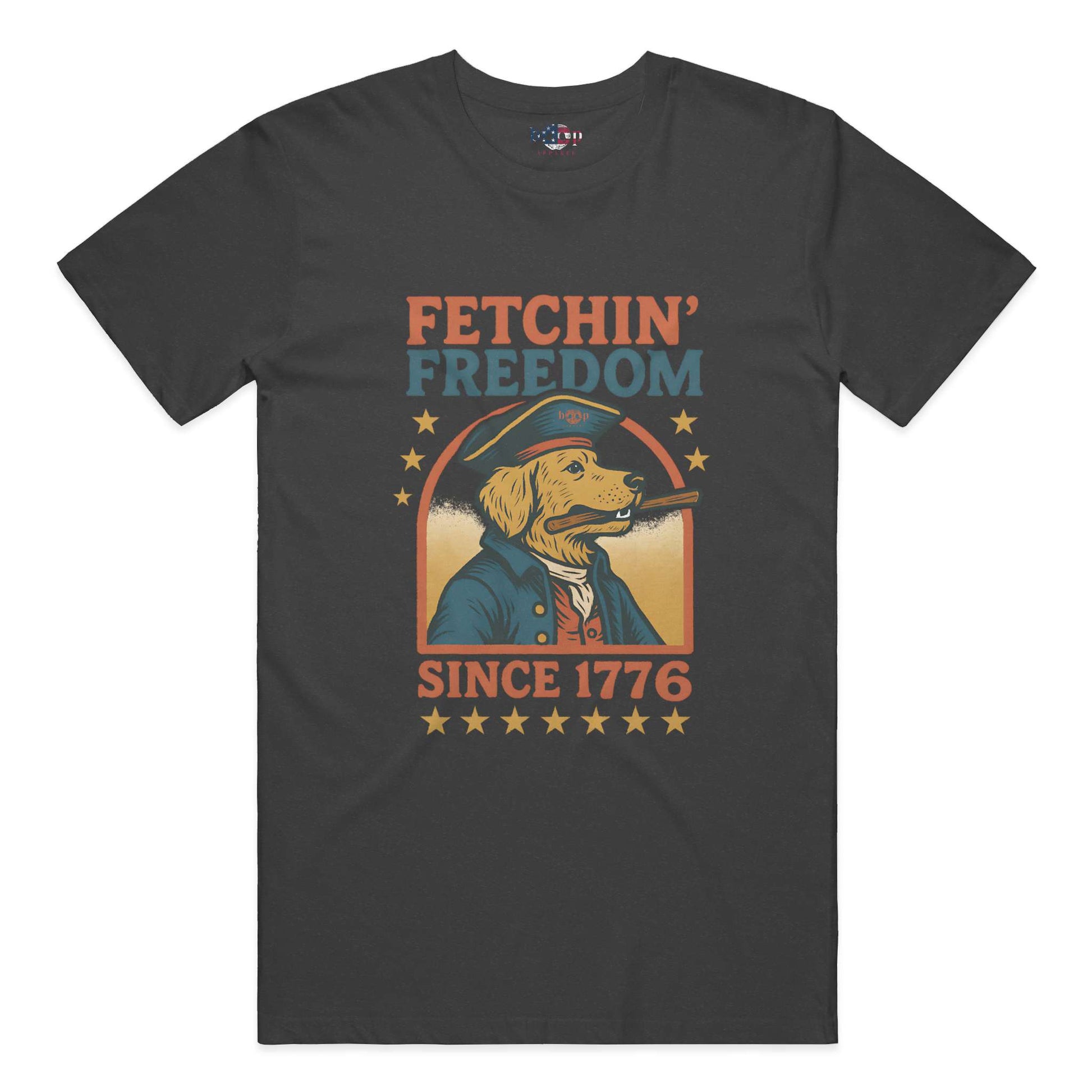 Funny dog owner t-shirt with sarcastic humor -Fetchin' Freedom - Triblend T