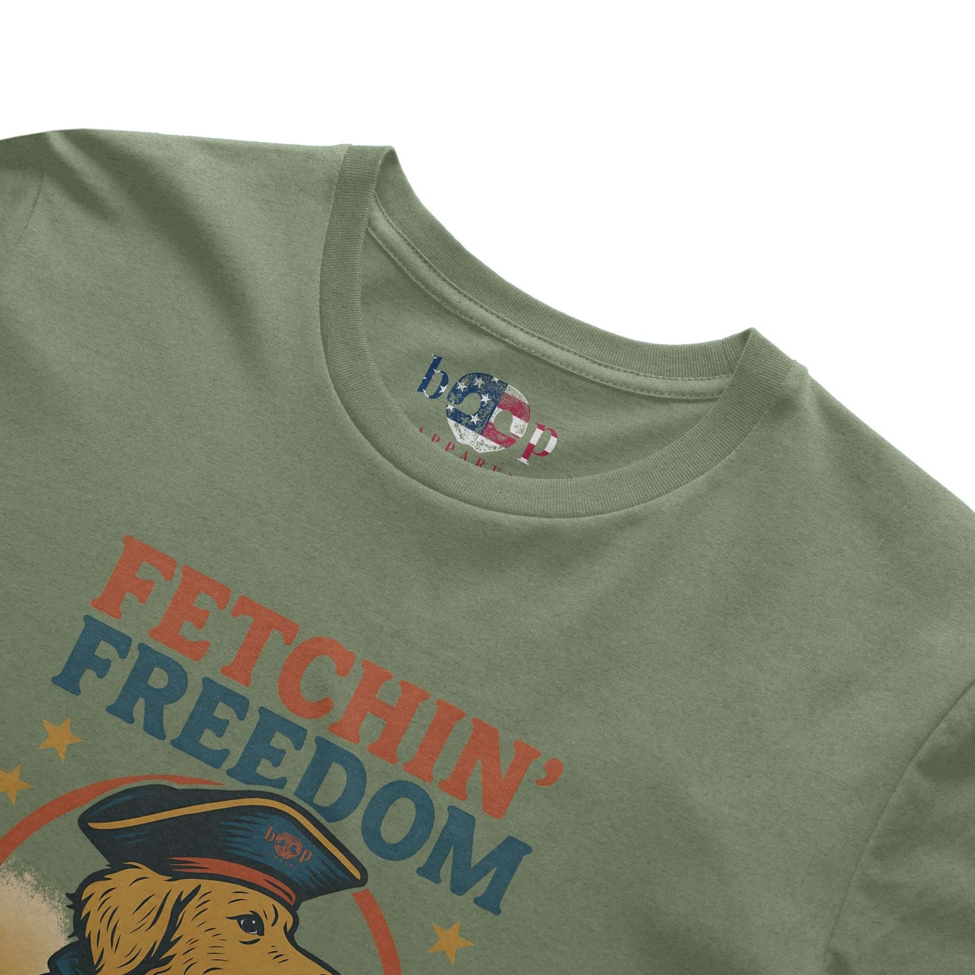Funny dog owner t-shirt with sarcastic humor -Fetchin' Freedom - Triblend T