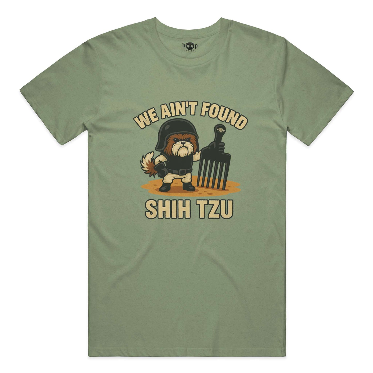 Funny dog owner t-shirt with sarcastic humor -We Ain't Found Shih Tzu - Triblend T