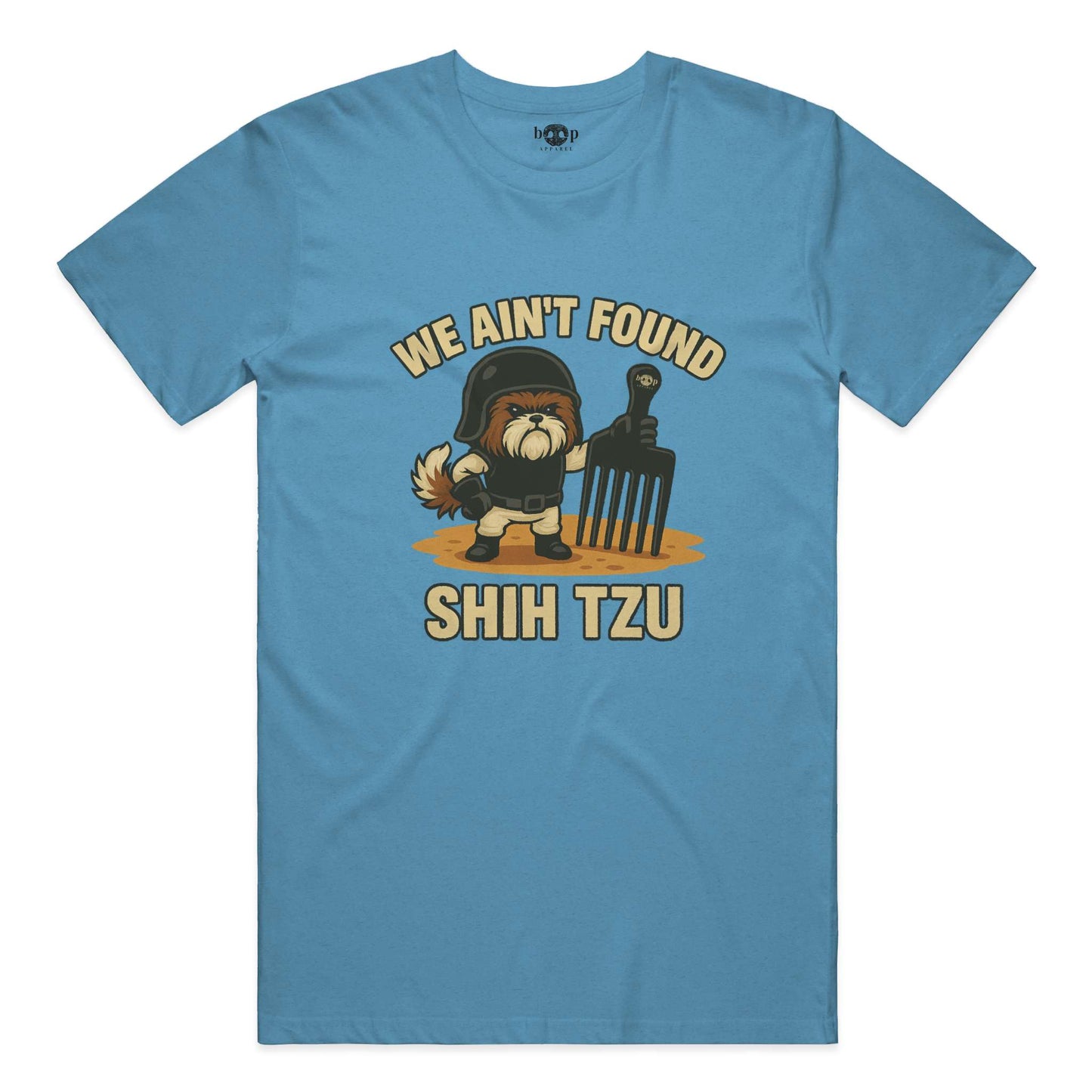 Funny dog owner t-shirt with sarcastic humor -We Ain't Found Shih Tzu - Triblend T