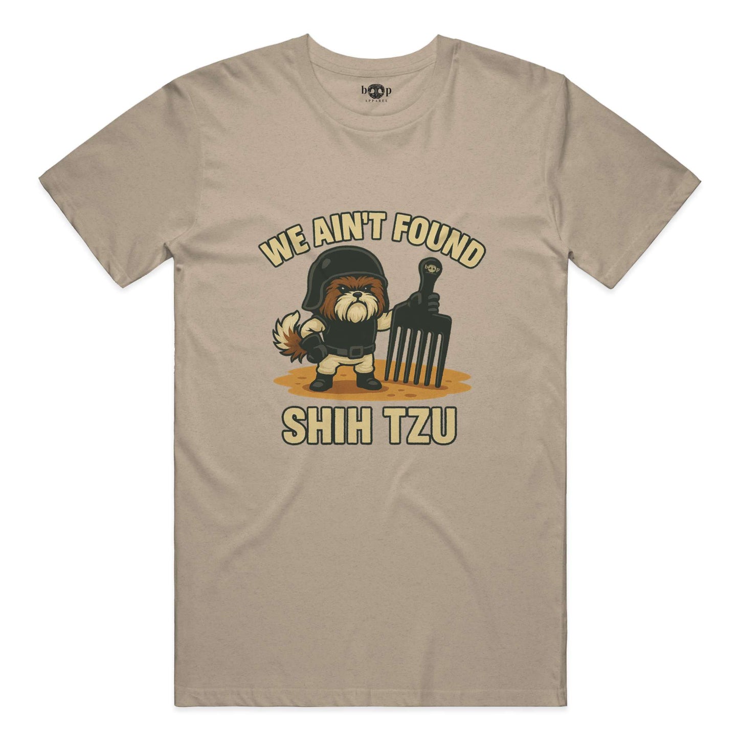 Funny dog owner t-shirt with sarcastic humor -We Ain't Found Shih Tzu - Heather T