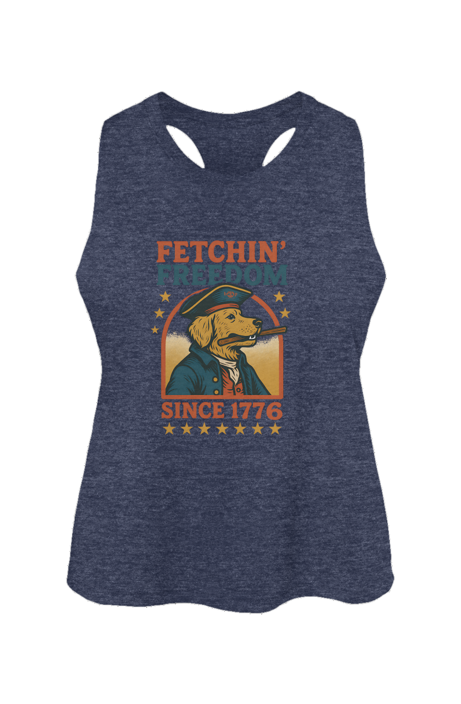 Funny dog owner t-shirt with sarcastic humor -Fetchin' Freedom - Crop Tank