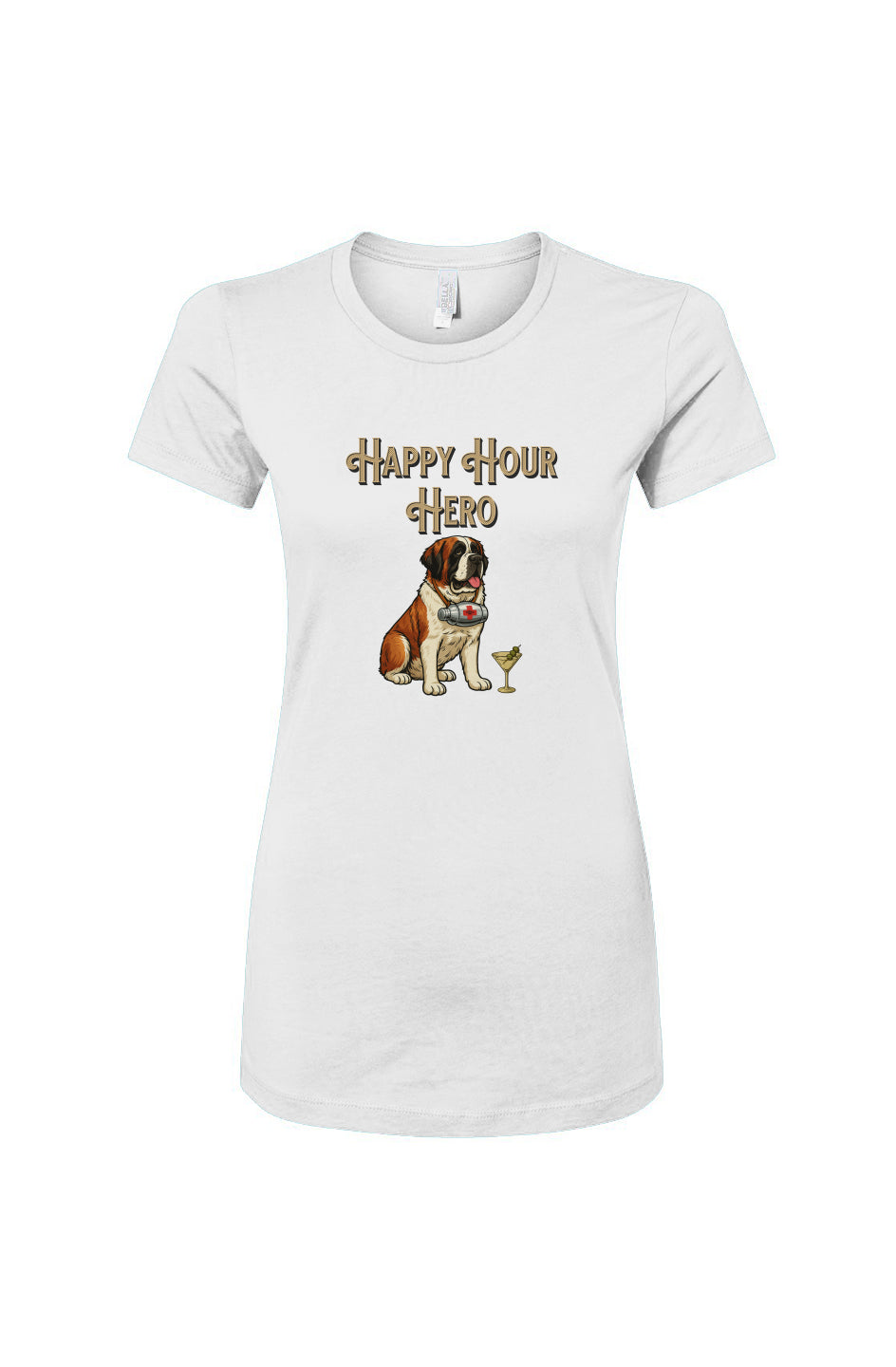 Funny dog owner t-shirt with sarcastic humor -Happy Hour Hero - Women's T