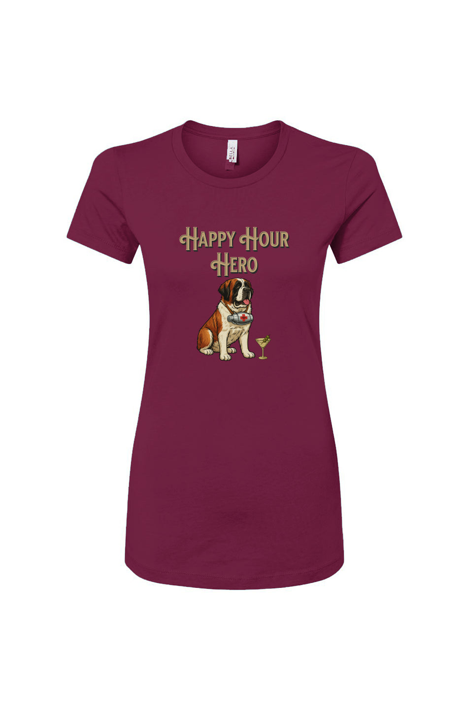 Funny dog owner t-shirt with sarcastic humor -Happy Hour Hero - Women's T