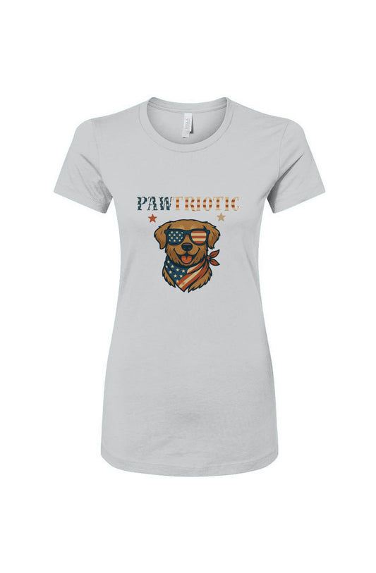 Funny dog owner t-shirt with sarcastic humor -Pawtriotic - Women's T