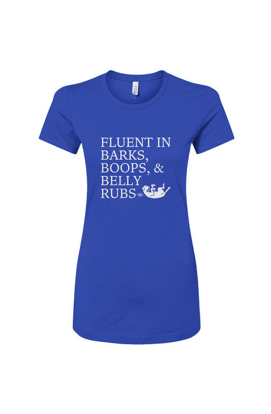 Funny dog owner t-shirt with sarcastic humor -Trilingual - Women's T