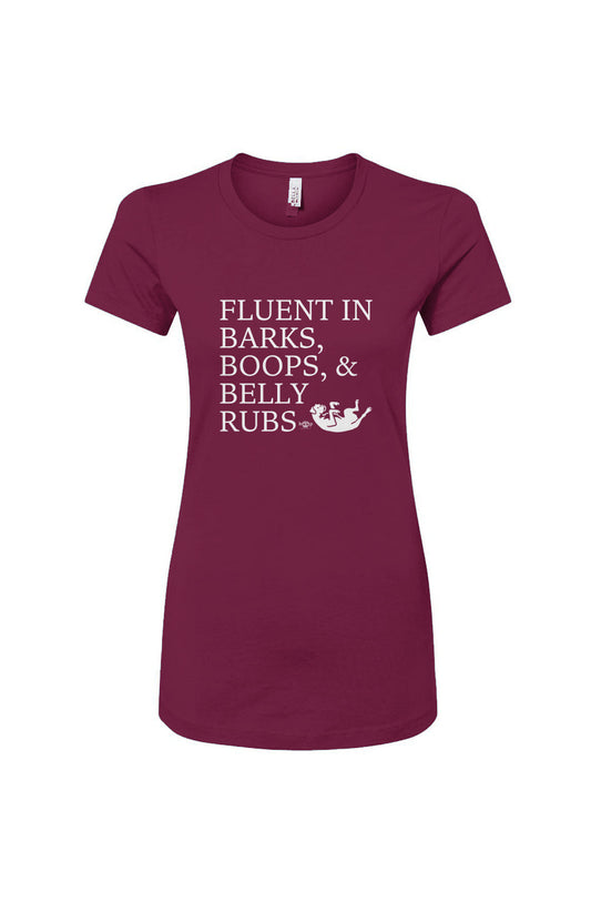 Funny dog owner t-shirt with sarcastic humor -Trilingual - Women's T