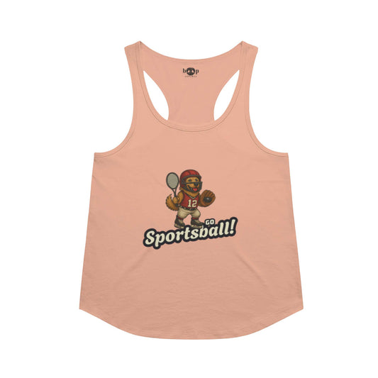 Funny dog owner t-shirt with sarcastic humor -Go Sportsball - Racerback Tank