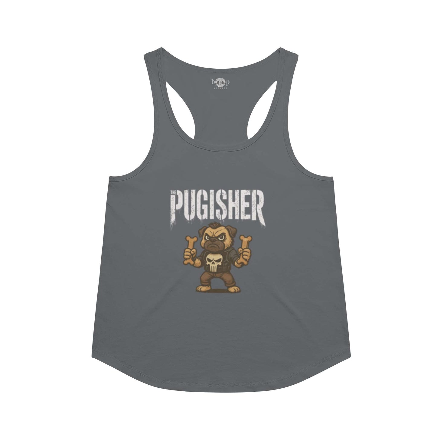 Funny dog owner t-shirt with sarcastic humor -Pugisher - Racerback Tank