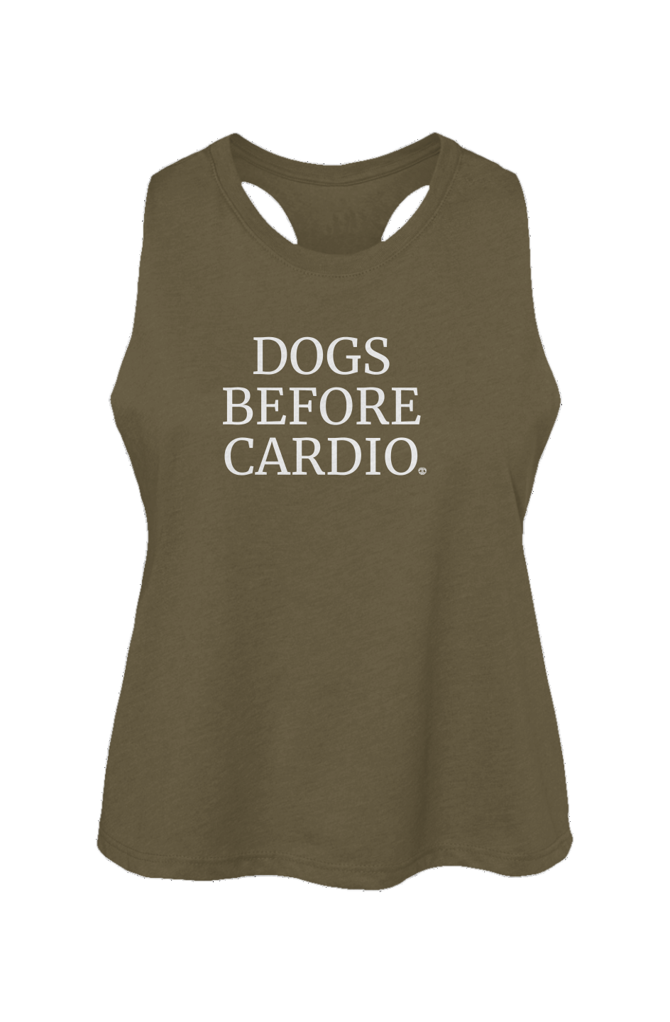 Dogs Before Cardio Crop Tank