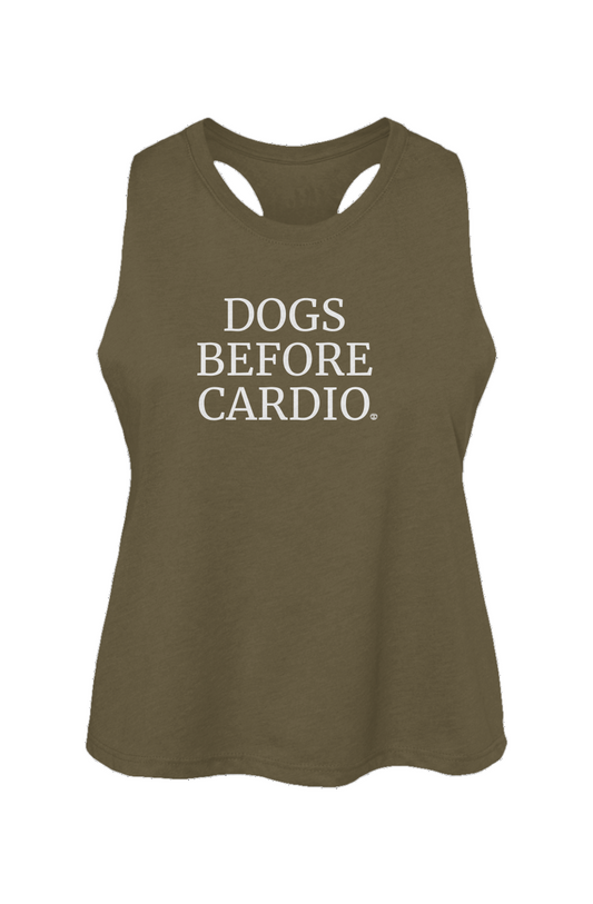 Dogs Before Cardio Crop Tank