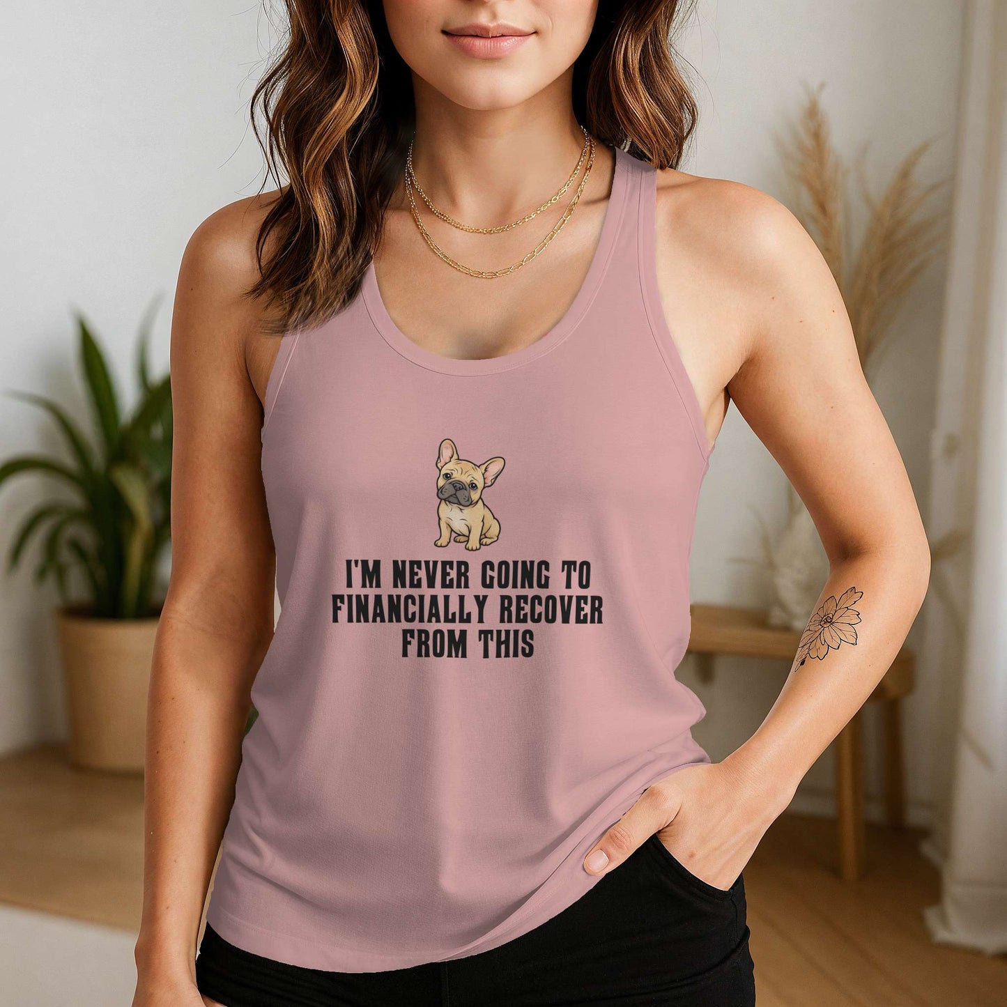 Never Financially Recover Racerback Tank