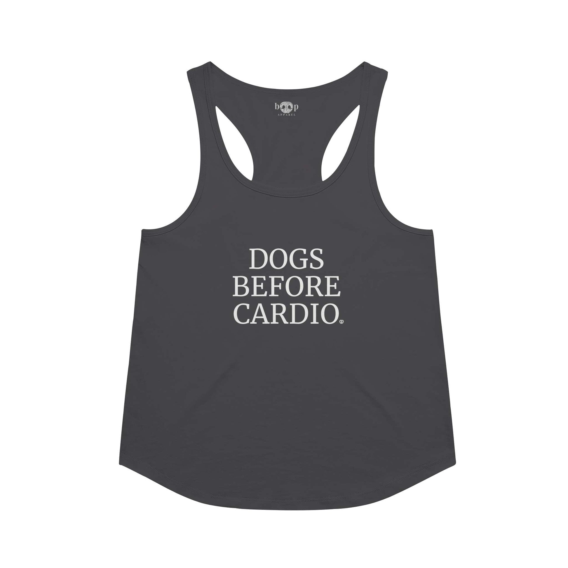 Dogs Before Cardio Racerback Tank