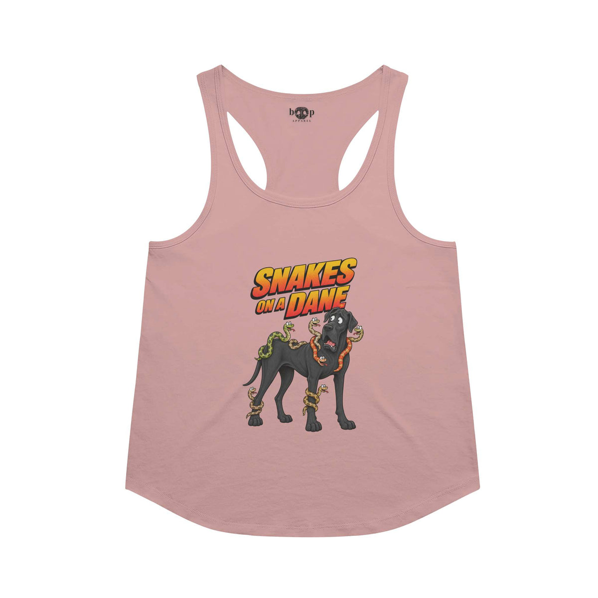 Snakes on a Dane Racerback Tank