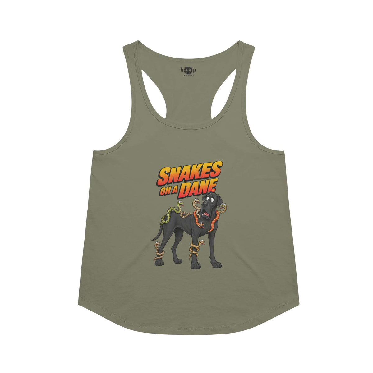 Snakes on a Dane Racerback Tank